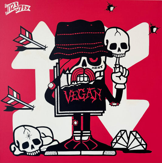 123Klan Mr Card Vegan Red