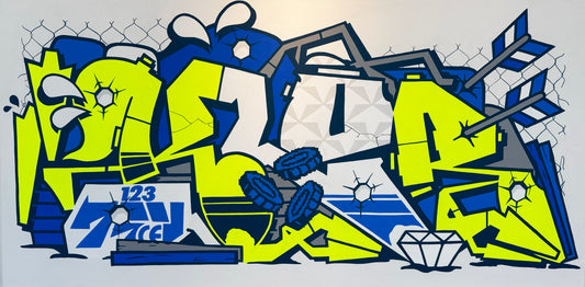 123Klan Klor lime graffiti