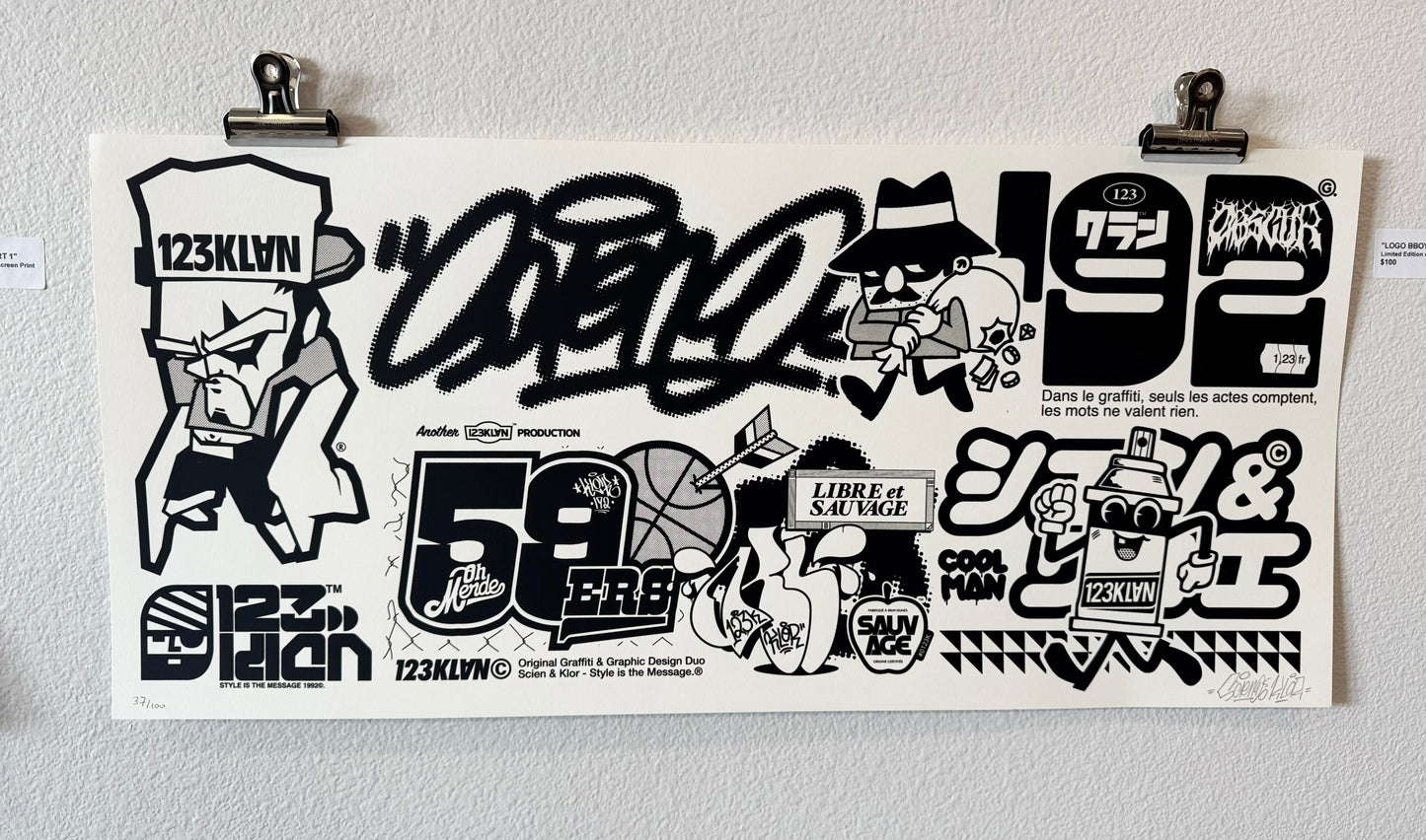 123Klan LOGO PENNANT PART 1 - PRINT